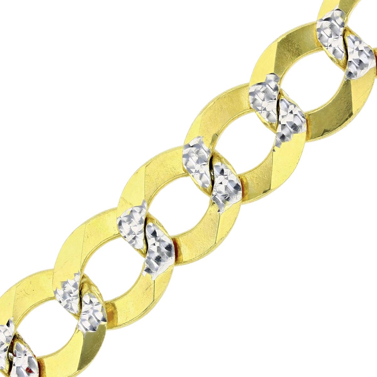 Real 14k Gold Diamond Cut Curb Chain - 11.5mm