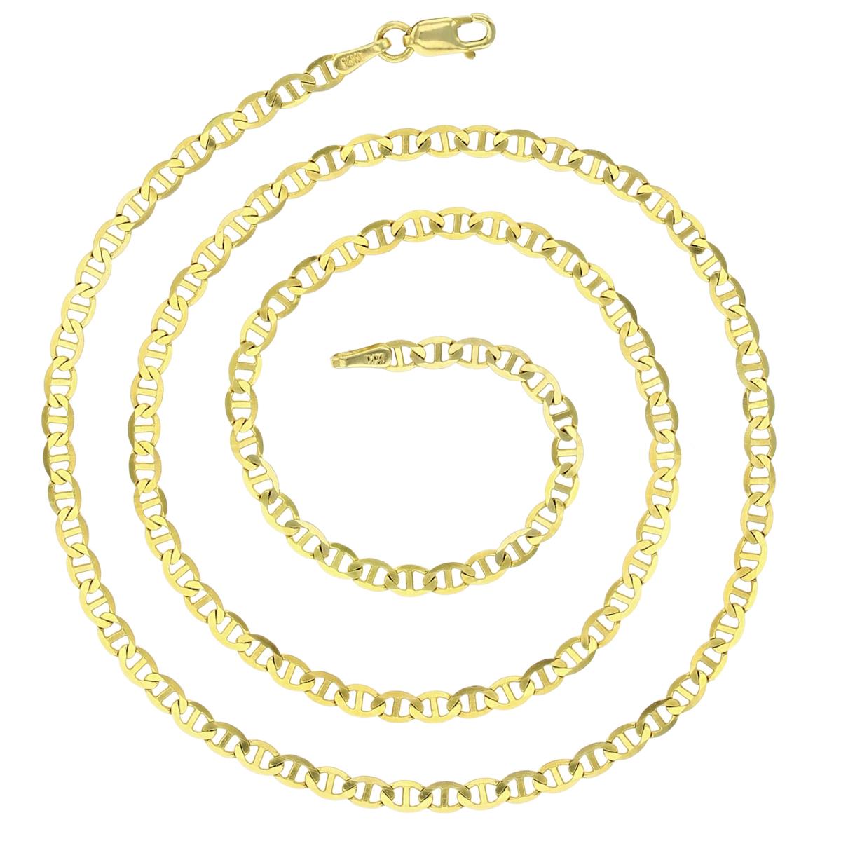 Real 14k Gold Mariner Chain - 3mm