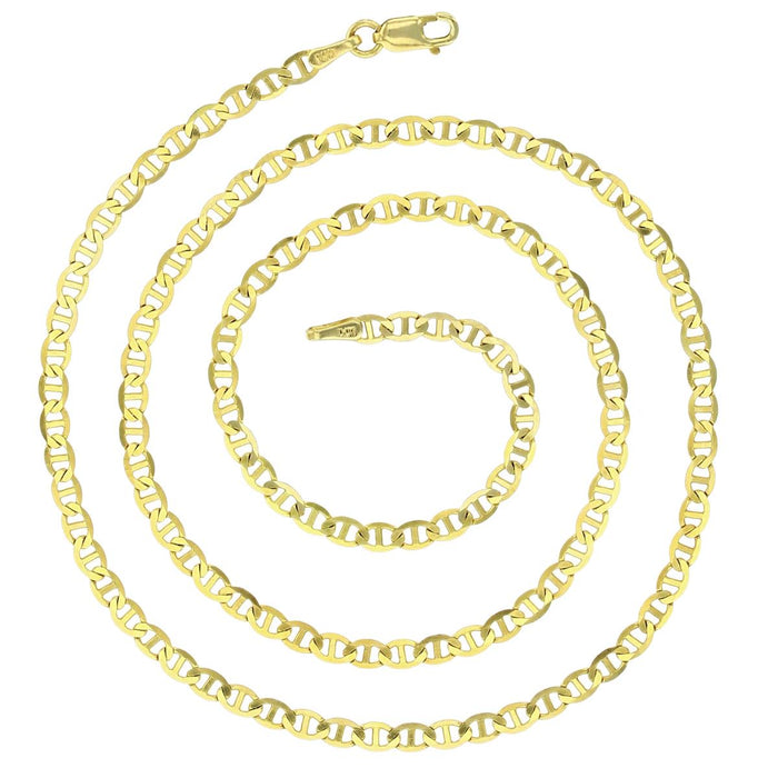 Real 14k Gold Mariner Chain - 3mm