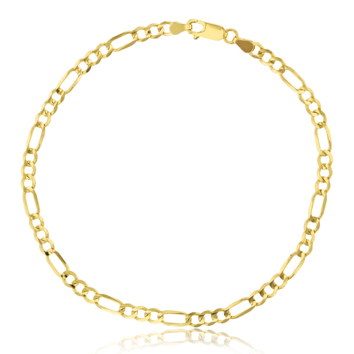 Real 14k Gold Figaro Bracelet - 4mm