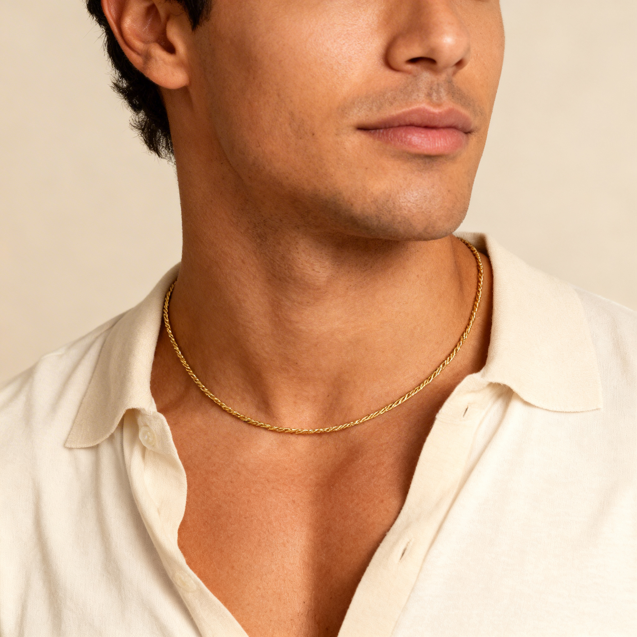 Real 14k Gold Rope Chain 2mm (Diamond Cut)