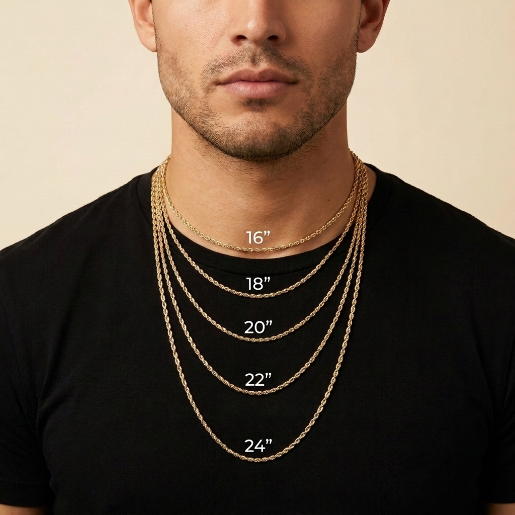 Real 14k Gold Rope Chain 1.5mm (Diamond Cut)