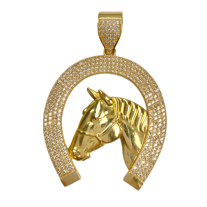 14k Gold Horse Shoe Pendant