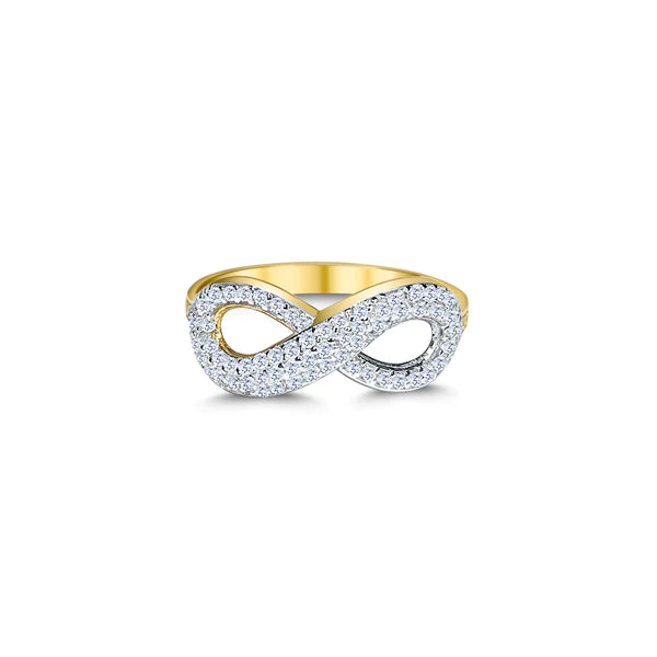 14k Gold Infinity Cz Ring