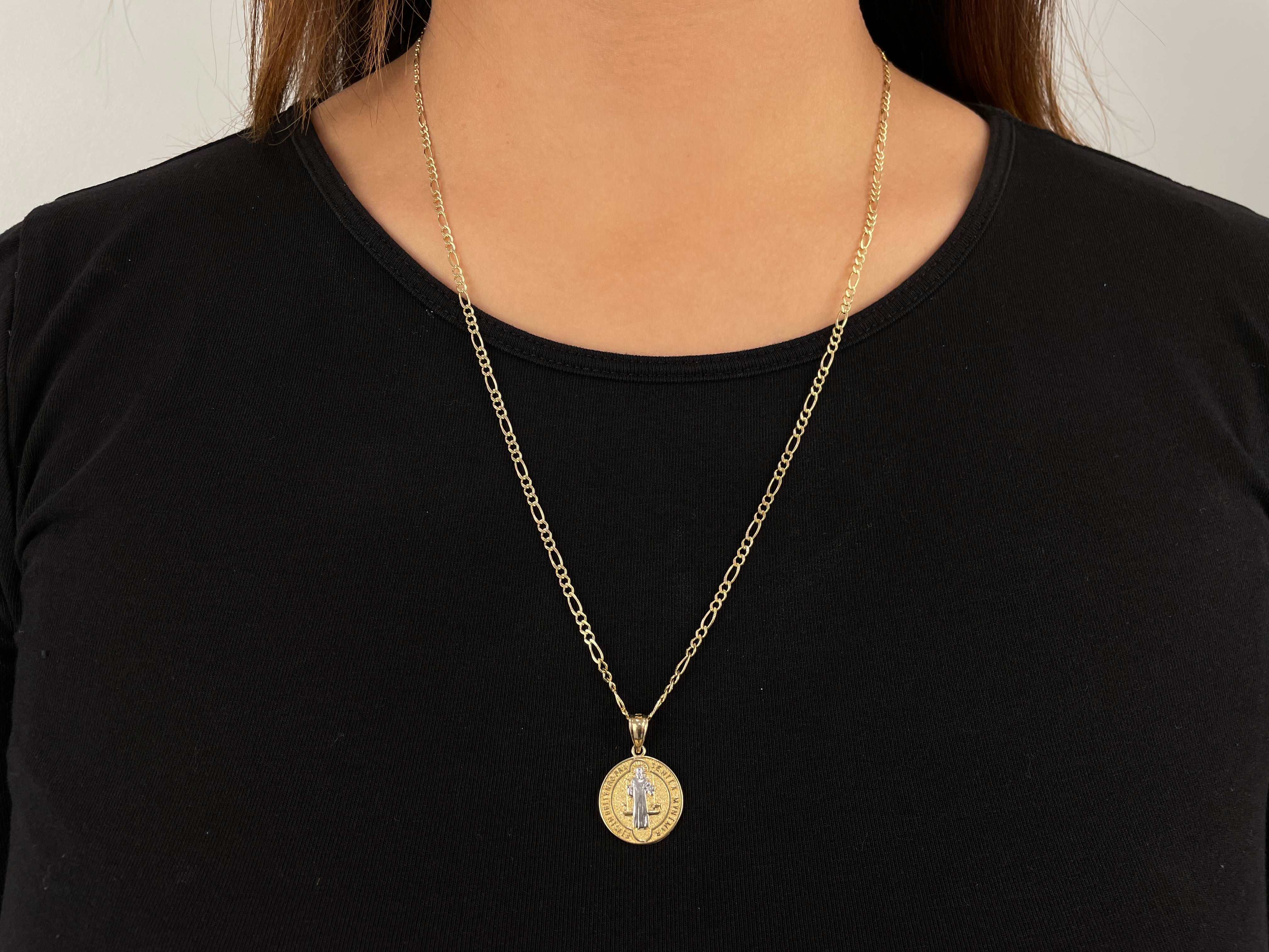 14k Gold San Benito (Saint Benedict) Necklace