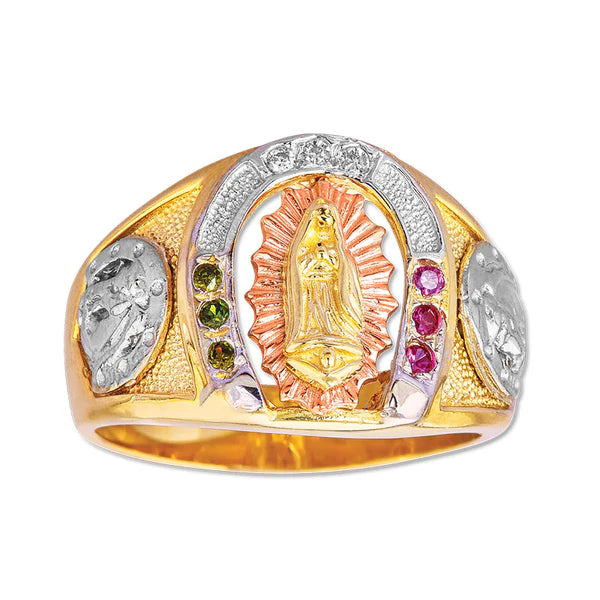 14k Gold Tri-Color Guadalupe Ring