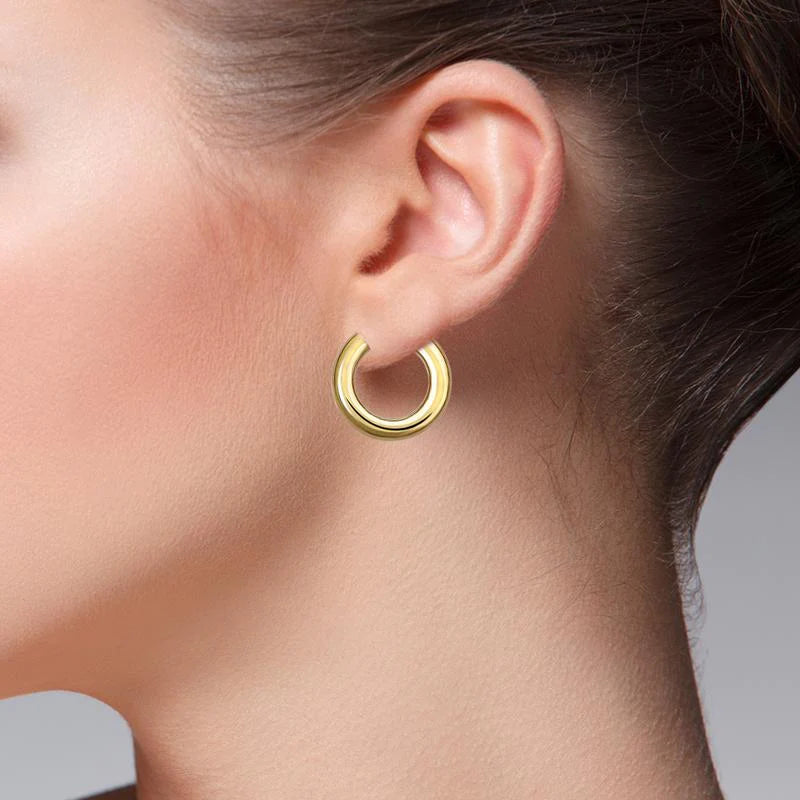 14k Gold Classic Hoop Earrings - 4mm