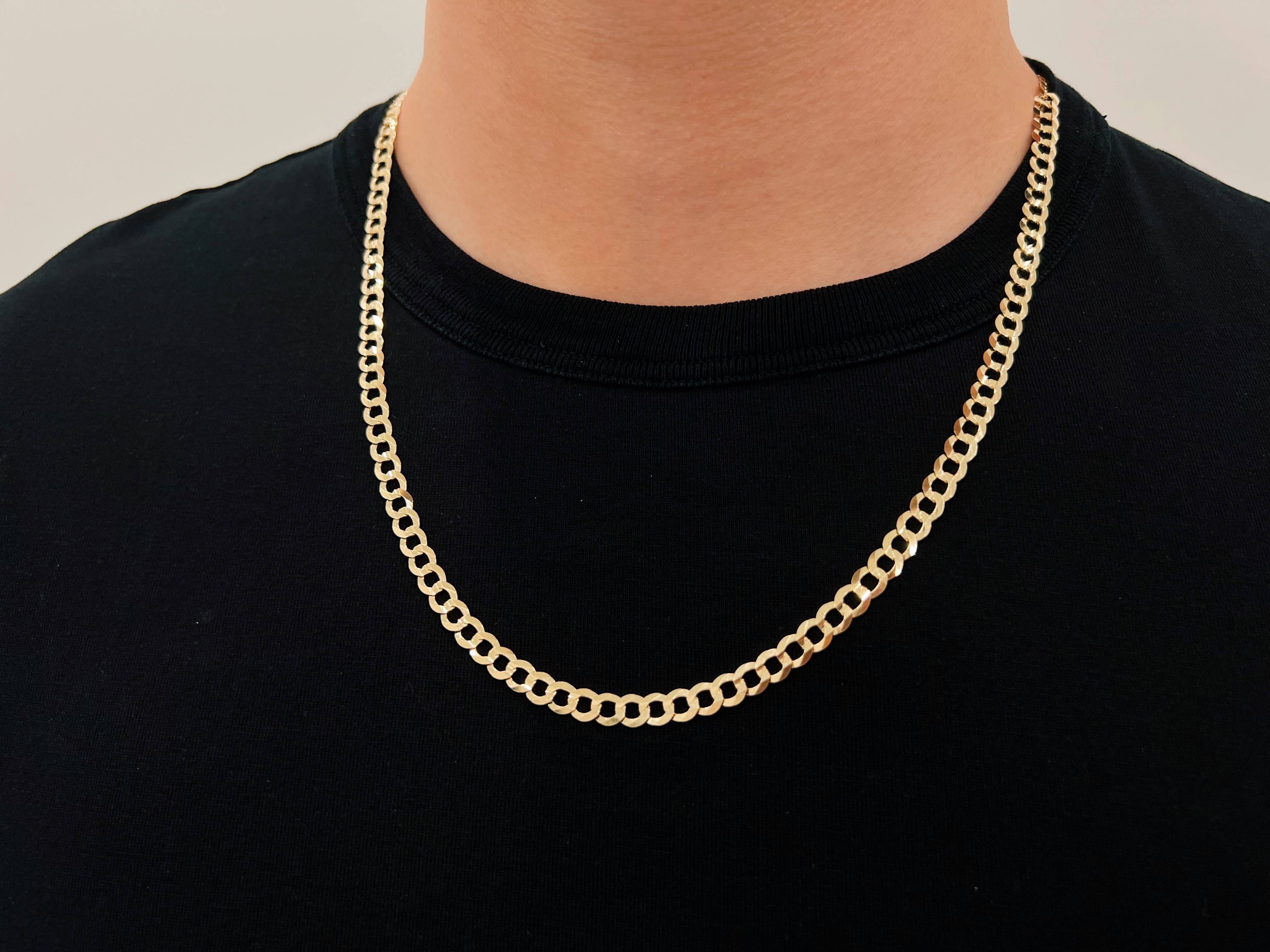 Real 14k Gold Curb Chain - 5.5mm