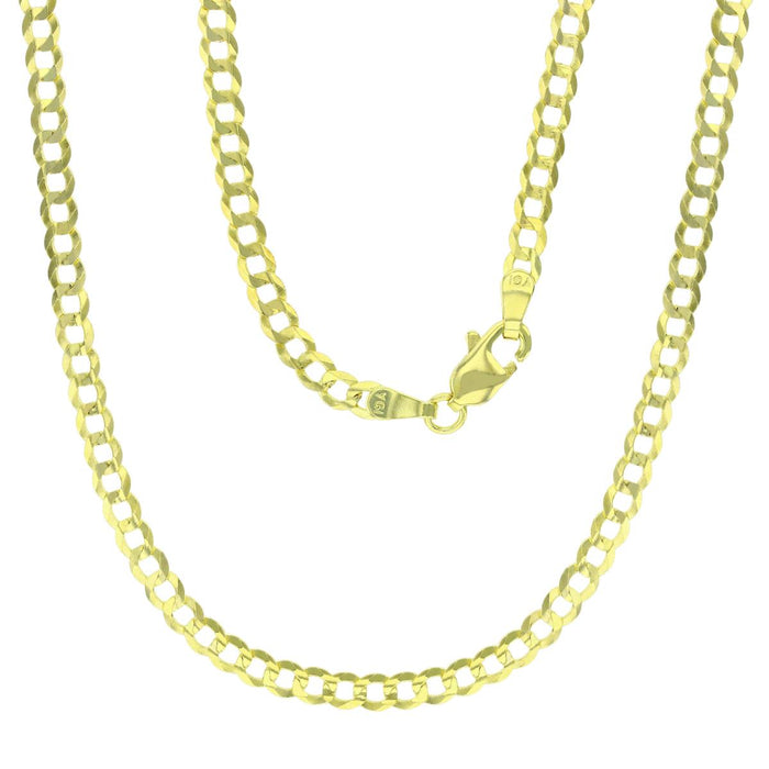Real 14k Gold Curb Chain - 3mm