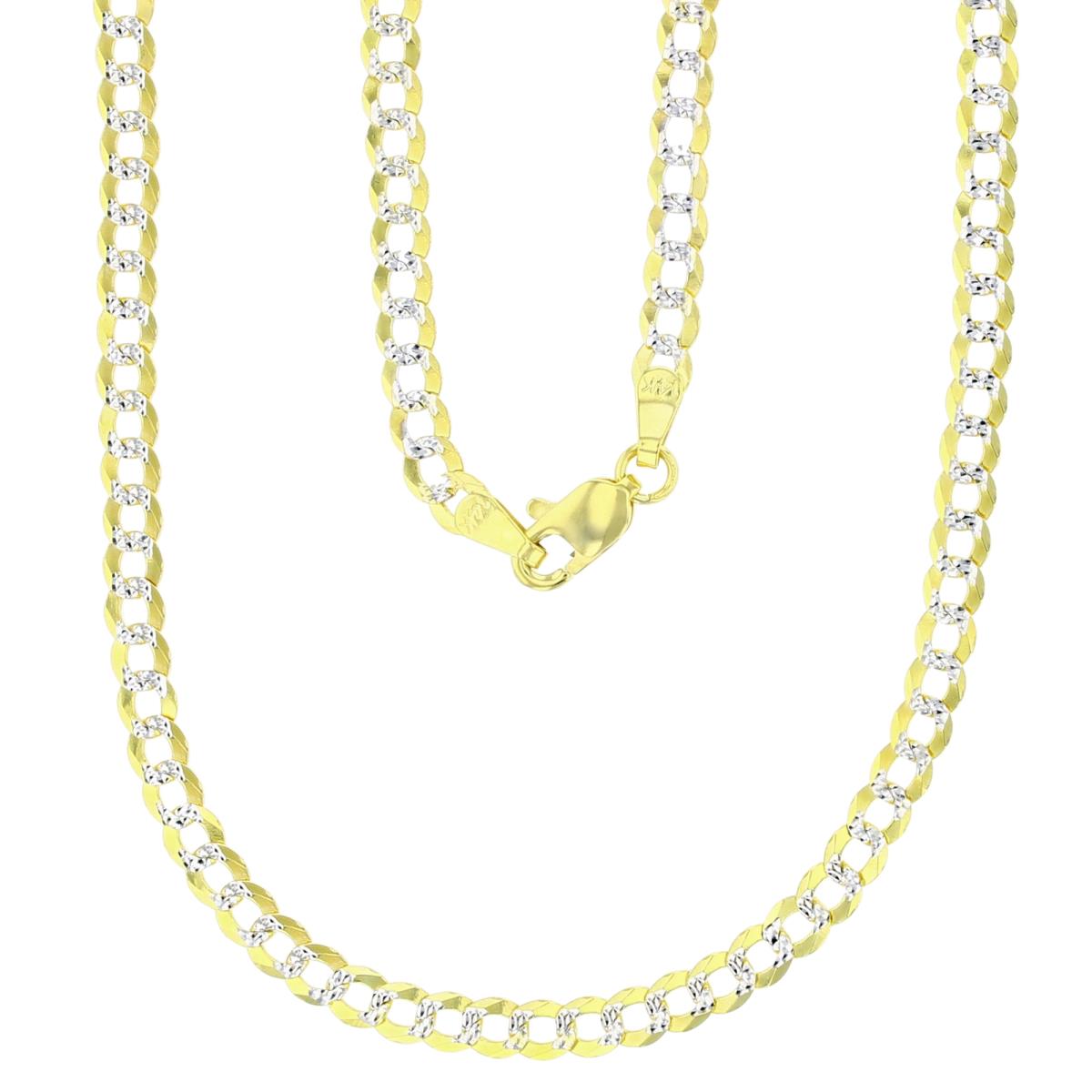 Real 14k Gold Diamond Cut Curb Chain - 3.5mm