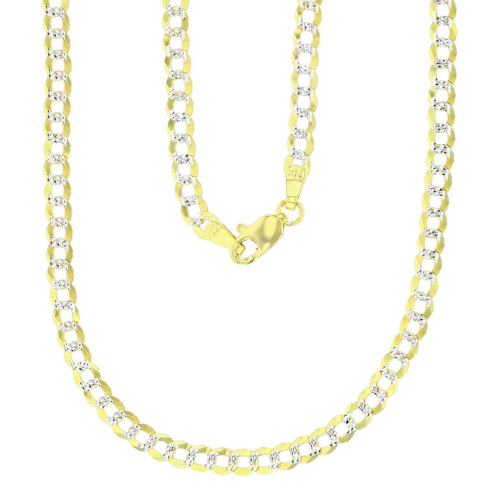 10K Yellow Gold Comfort Curb Chain Necklace, 3.6mm, 20