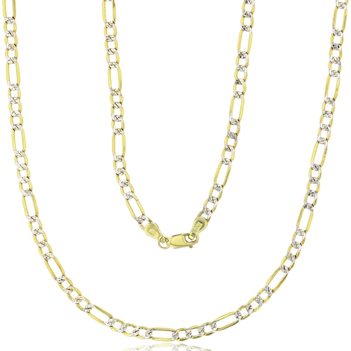 Real 14k Gold Diamond Cut Figaro Chain - 3mm