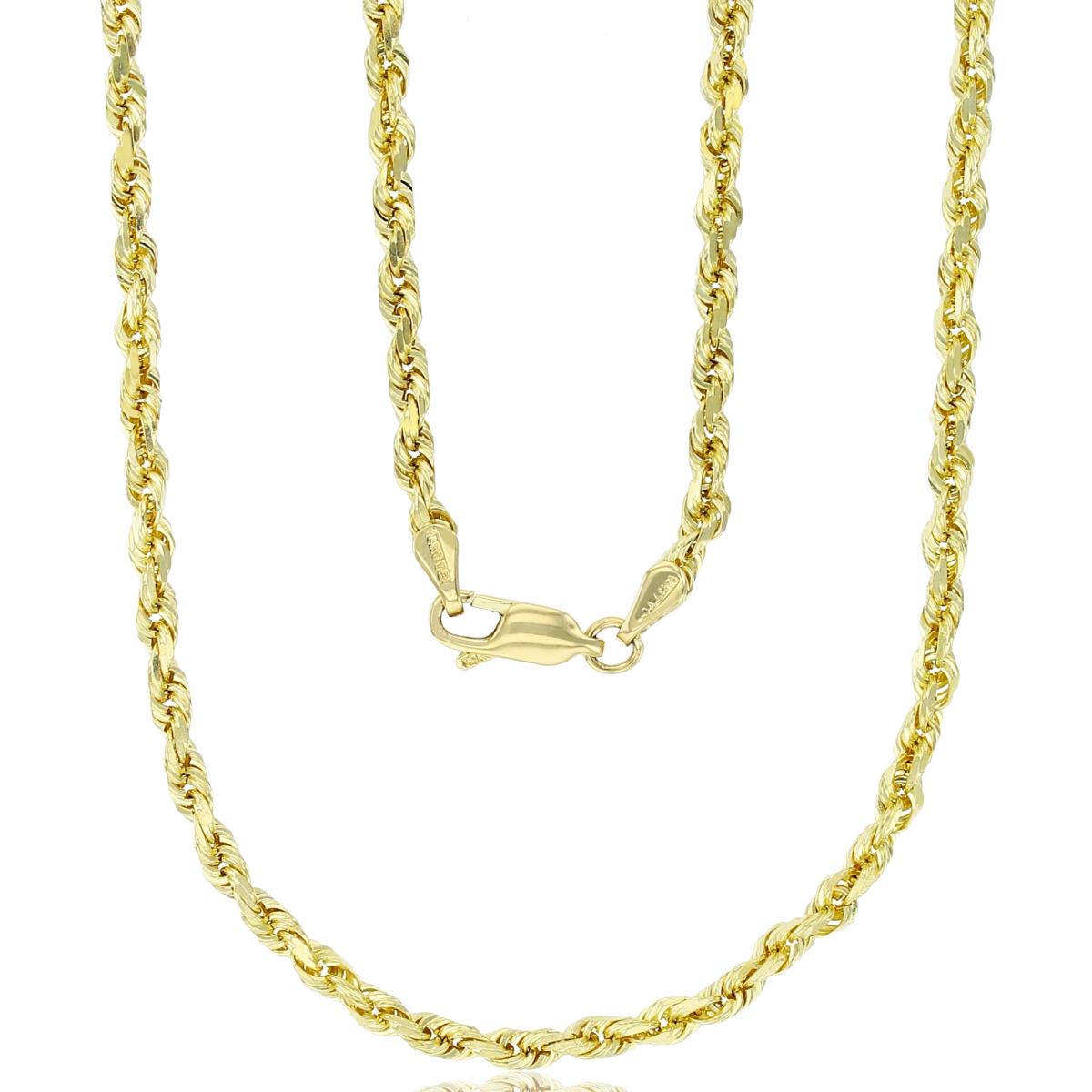Real 14k Gold Rope Chain 3mm (Diamond Cut)