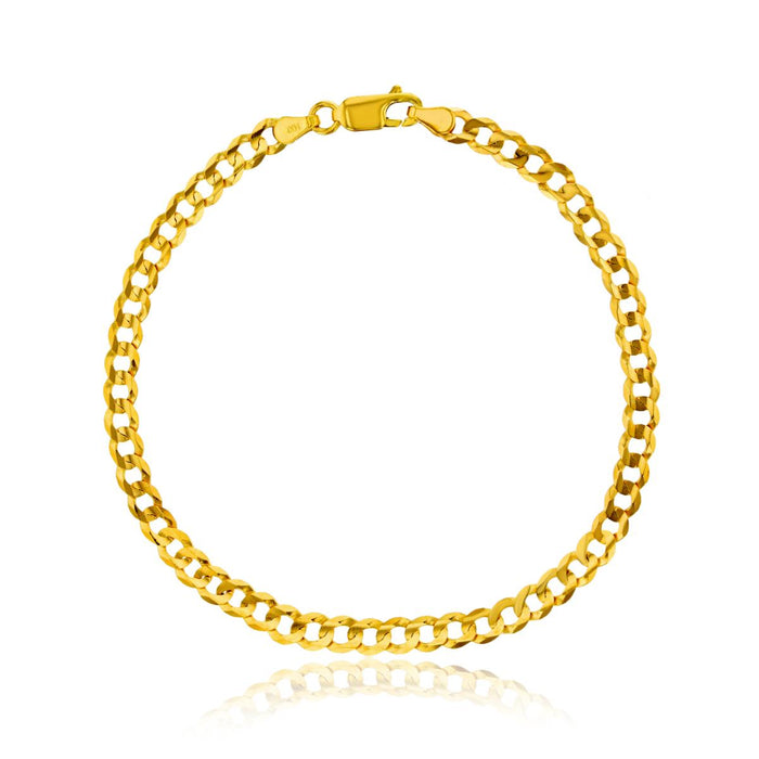 Real 14k Gold Curb Bracelet - 4.5mm