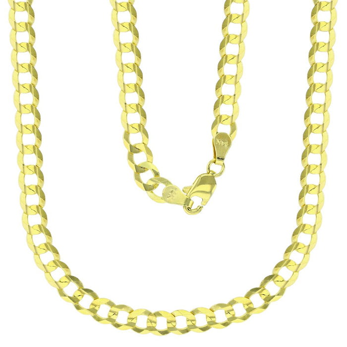 Real 14k Gold Curb Chain - 4.6mm