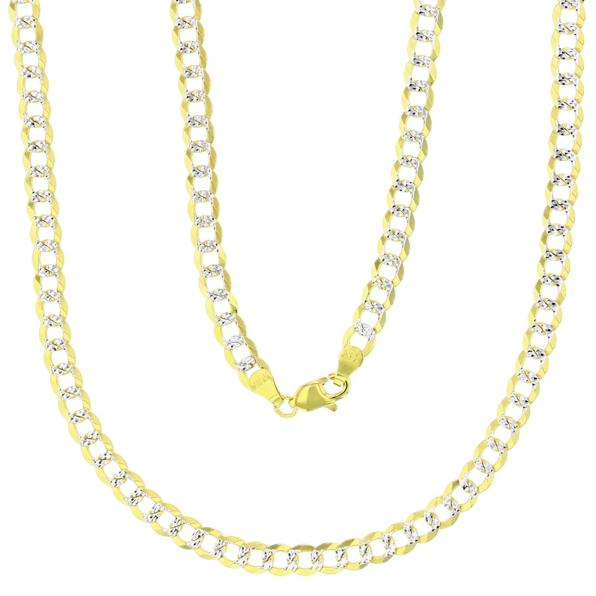 Real 14k Gold Diamond Cut Curb Chain - 4.5mm