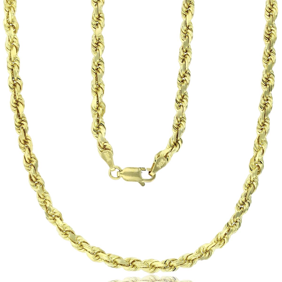Real 14k Gold Rope Chain 4mm (Diamond Cut) — Marquise Jewelry