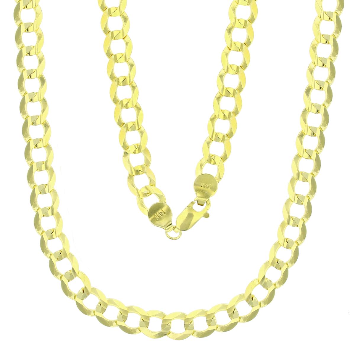 Real 14k Gold Curb Chain - 7mm