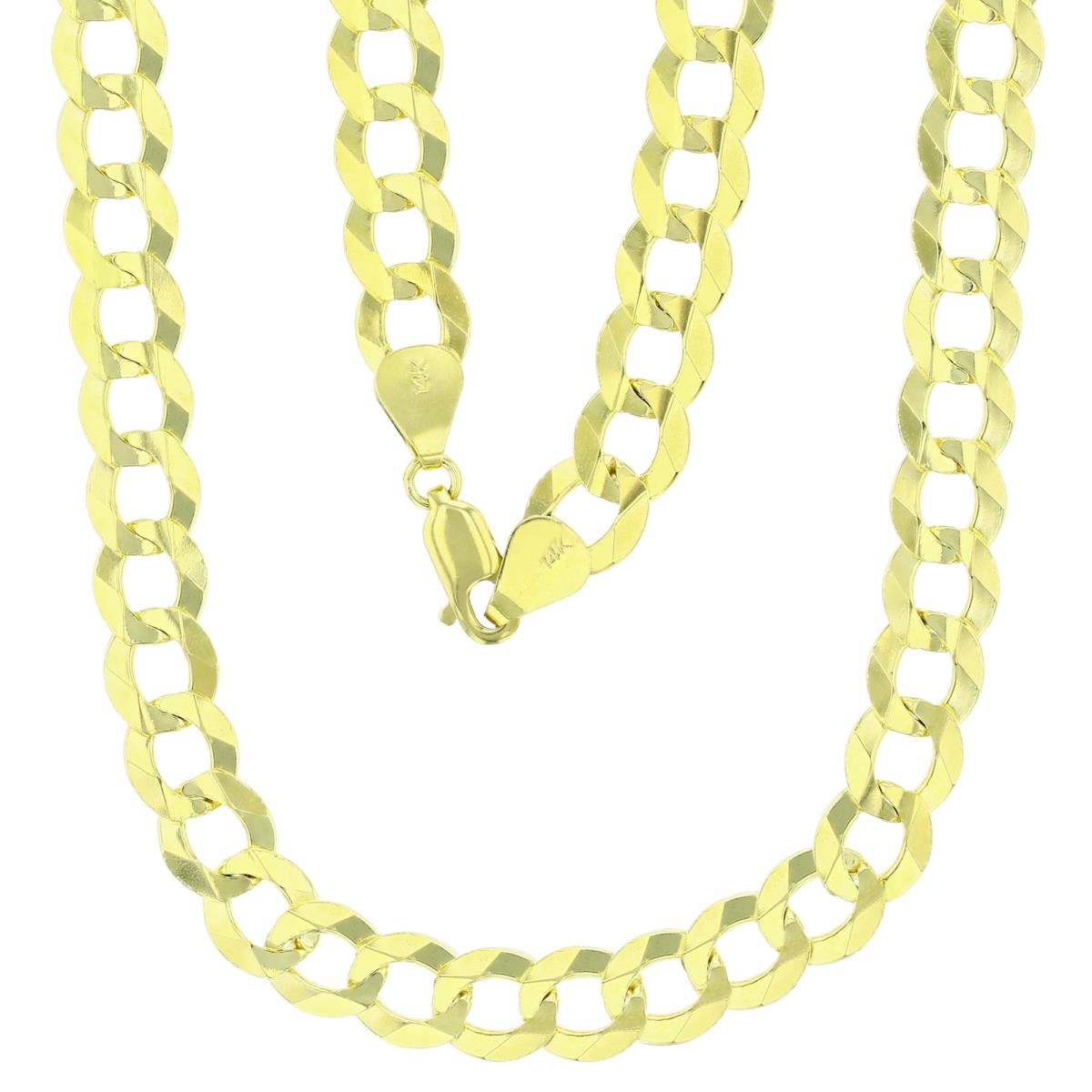 Real 14k Gold Curb Chain - 9mm