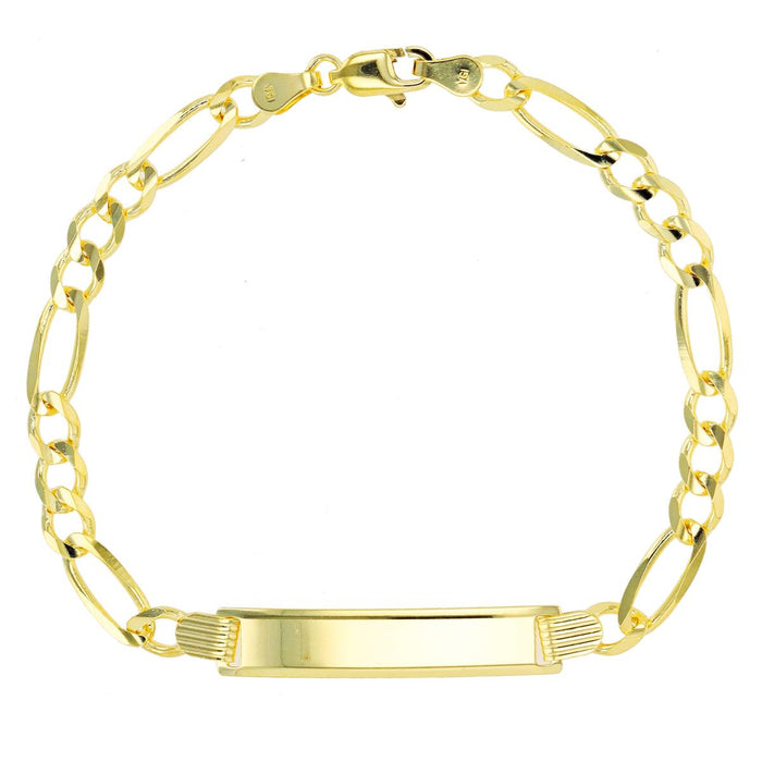 14k Gold Figaro ID Bracelet - 4.5mm