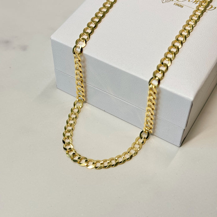 Real 14k Gold Curb Chain - 4.5mm