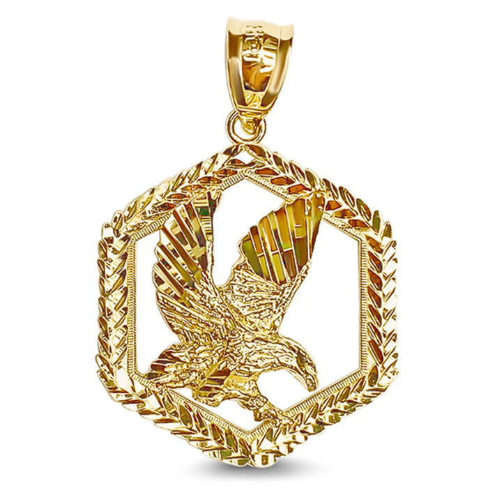 14k Gold Eagle Pendant