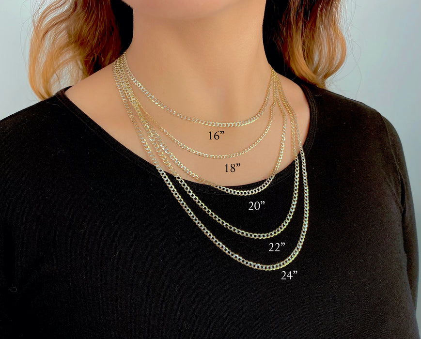 14k Gold Figaro Gold Chain Womens Solid Gold Gold Figaro Chain