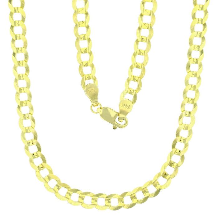 Real 14k Gold Curb Chain - 5.6mm