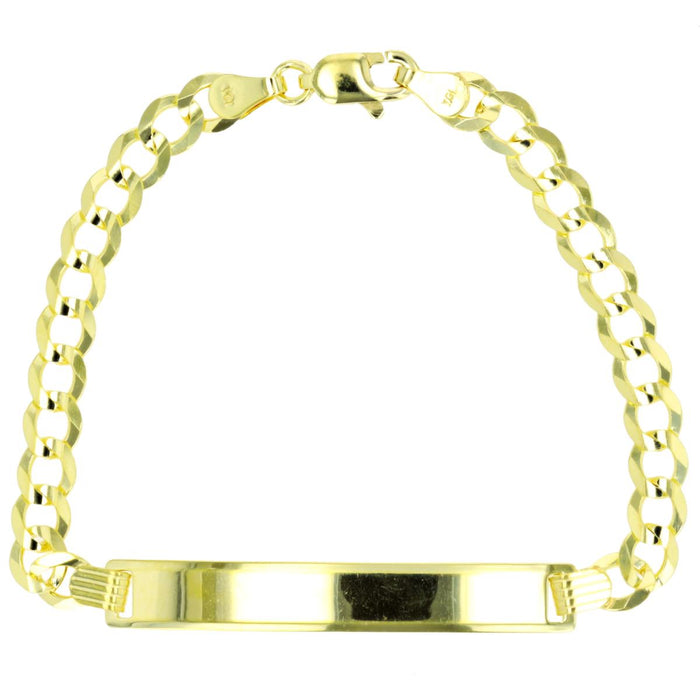 14k Gold Curb ID Bracelet - 4.5mm