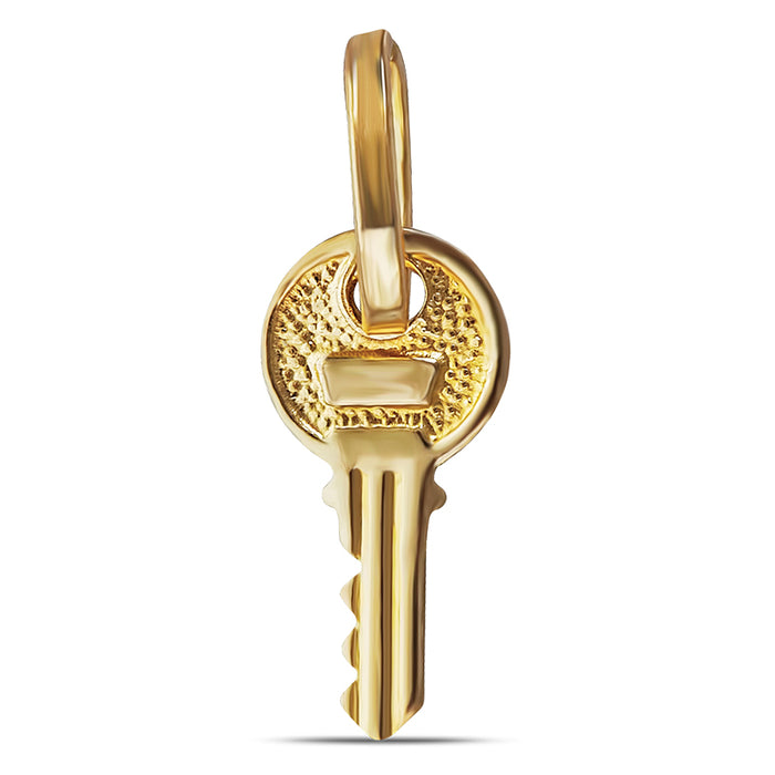 14k Gold Key Pendant