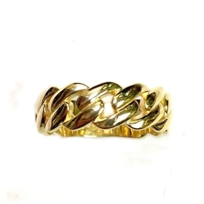 14k Gold Cuban Link Ring (7mm)