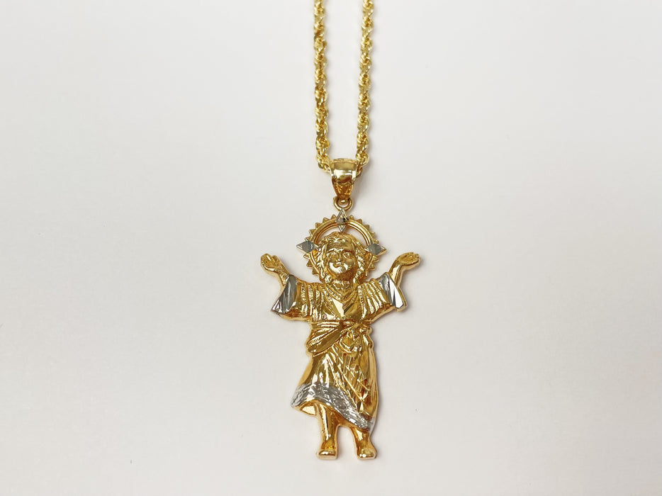 14k Gold Divino Niño (Divine Child Jesus) Necklace