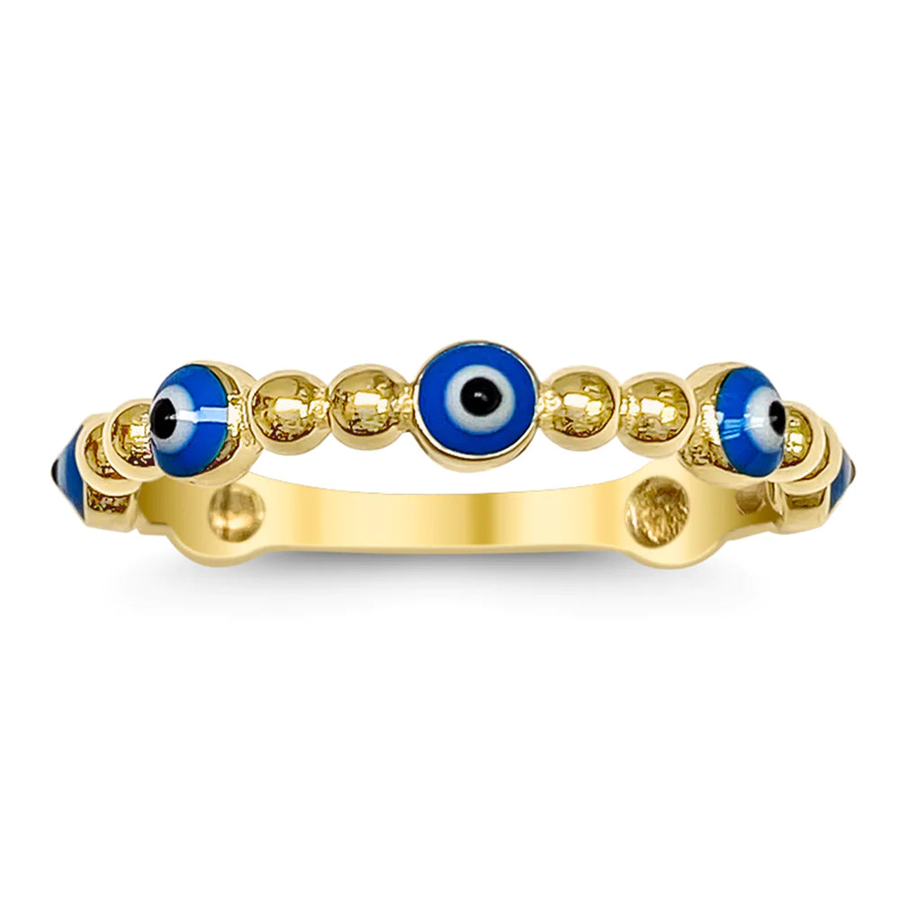 14k Gold Evil-Eye Ring