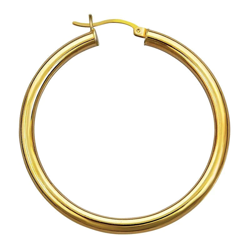 14k Gold Classic Hoop Earrings - 4mm