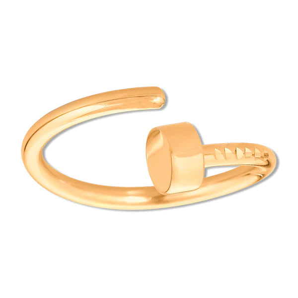14k Gold Nail Fashion Ring