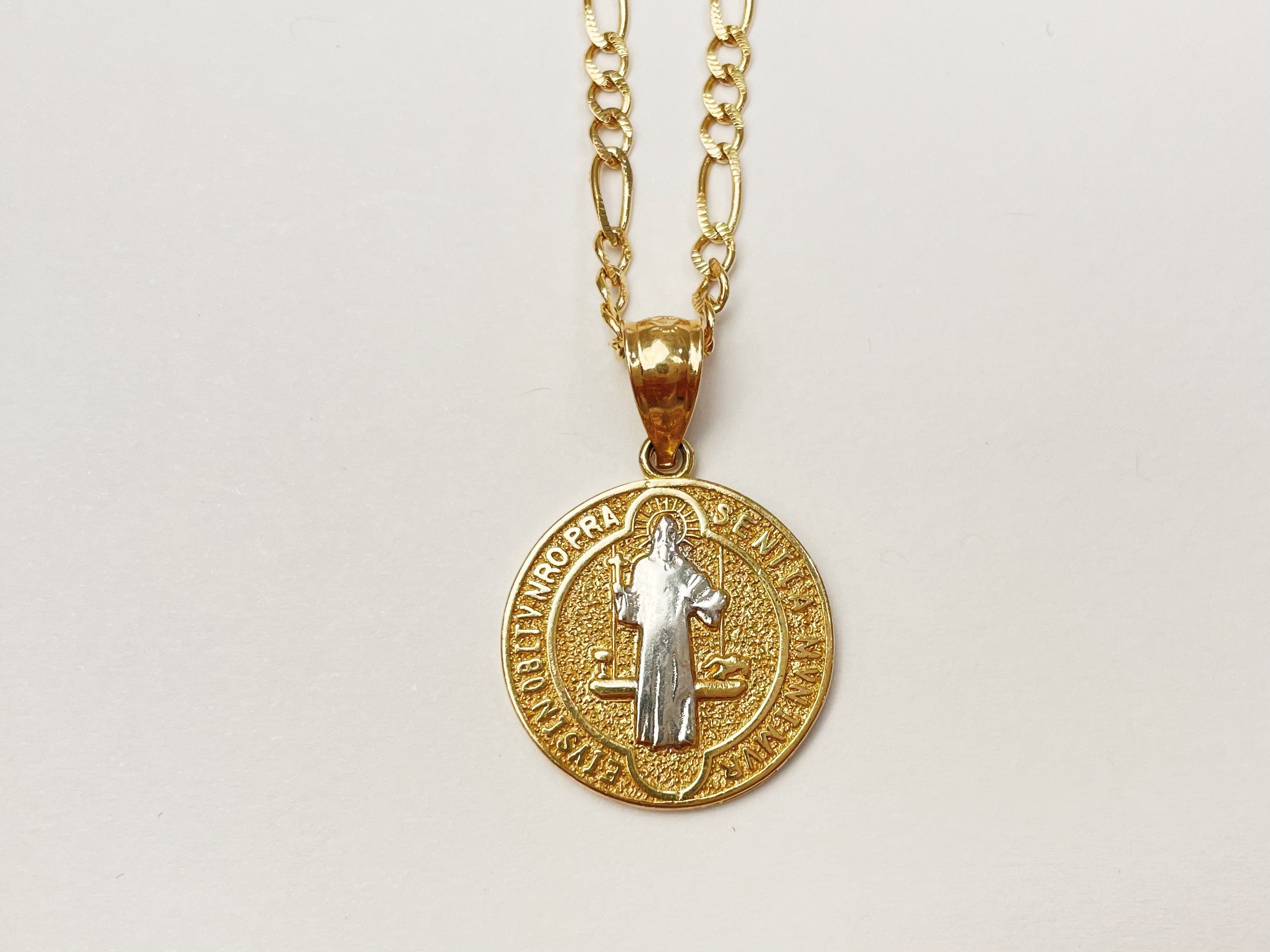 14k Gold San Benito (Saint Benedict) Necklace