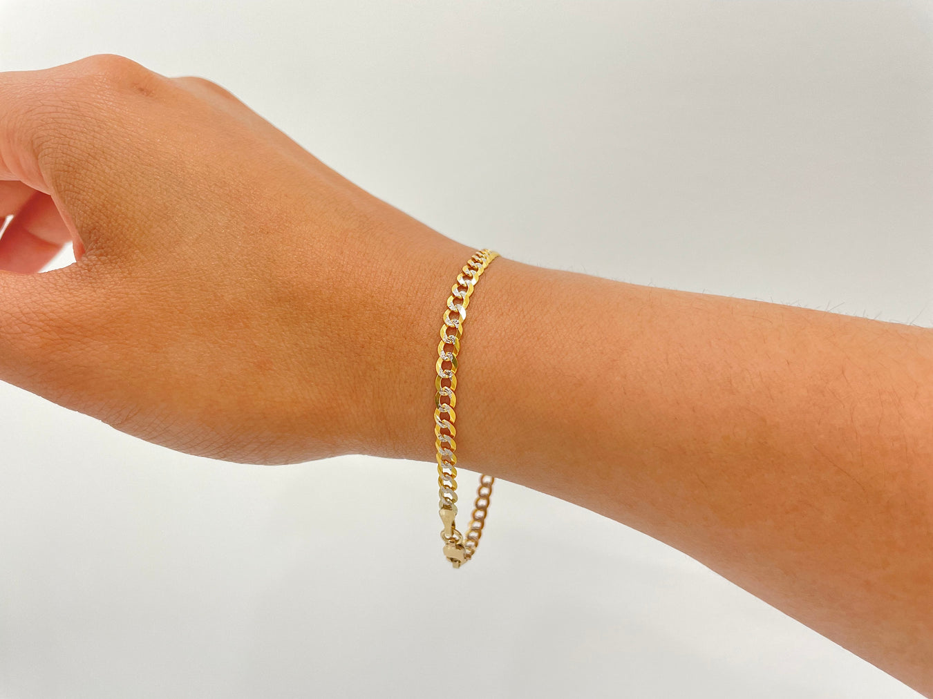 14k Gold Curb Bracelets