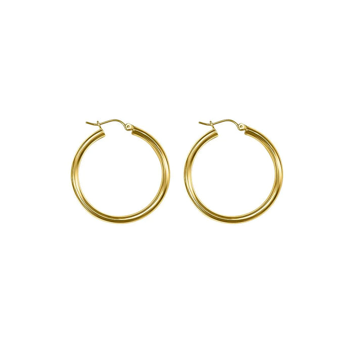 14k Gold Classic Hoop Earrings - 3mm