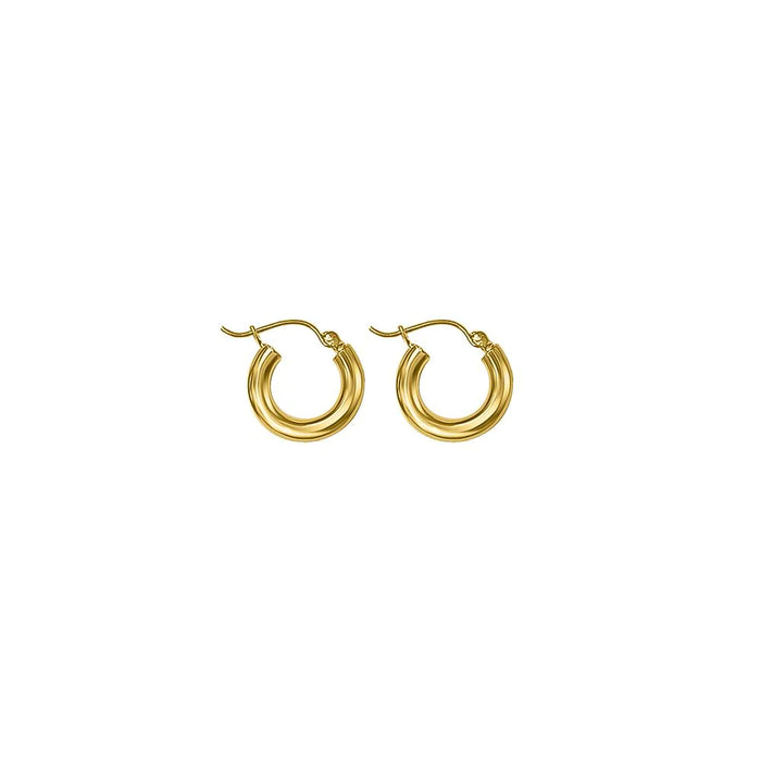 14k Gold Classic Hoop Earrings - 3mm