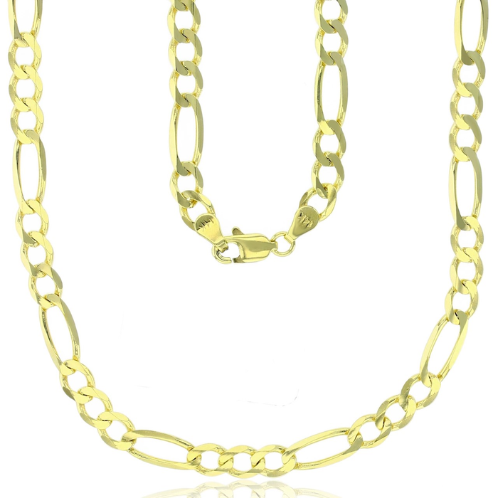 14k Solid Gold Figaro Chain - 5mm
